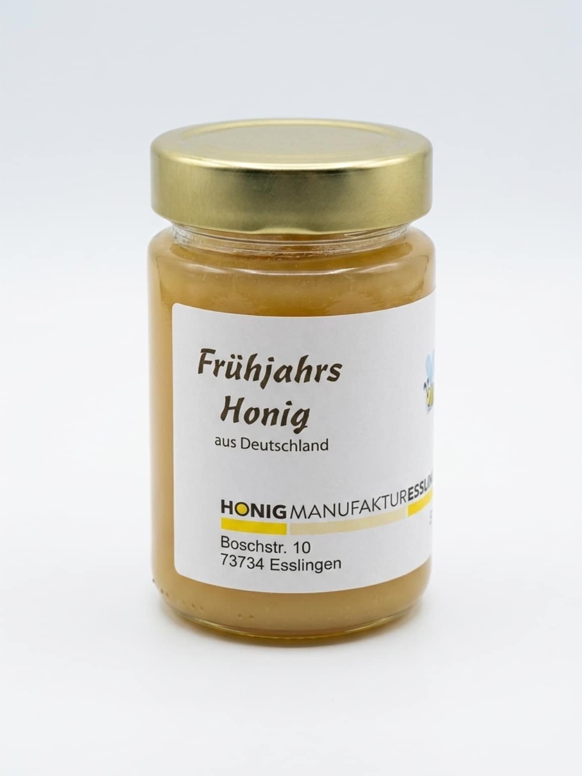 Frühjahrshonig aus Esslingen im 300-g-Glas, cremig gerührt